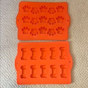 Orange Silicone Dog Treat Molds